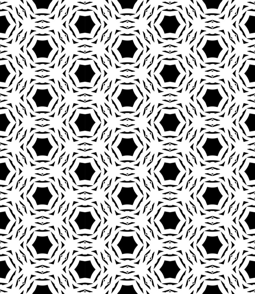 patrón abstracto sin costuras en blanco y negro. fondo y telón de fondo. diseño ornamental en escala de grises. vector