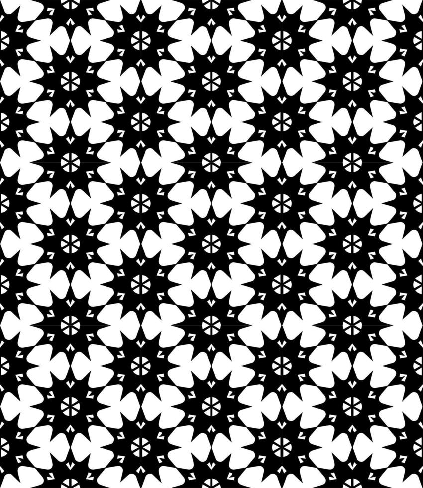 Black and white seamless abstract pattern. Background and backdrop. Grayscale ornamental design. vector