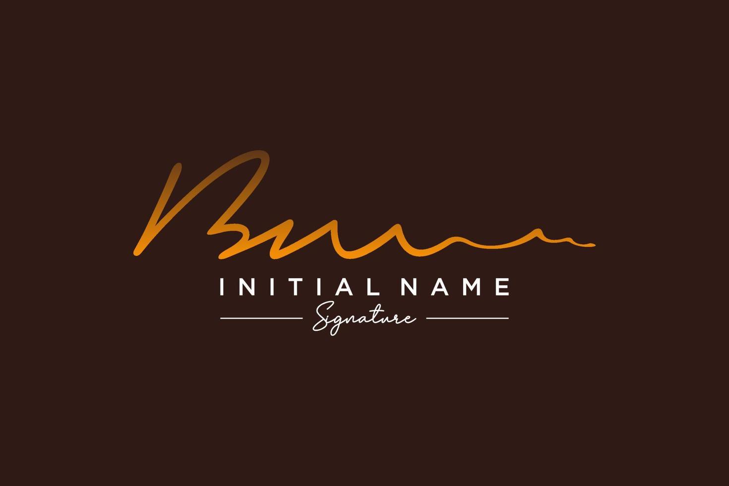 Initial BM signature logo template vector. Hand drawn Calligraphy lettering Vector illustration.