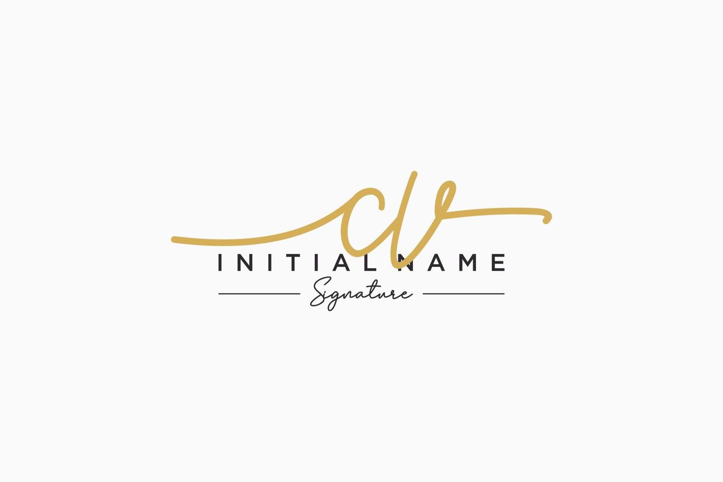 Initial CV signature logo template vector. Hand drawn Calligraphy lettering Vector illustration.