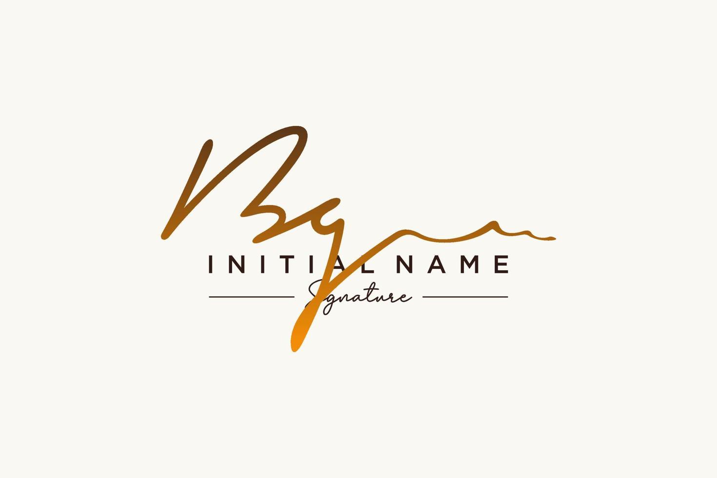Initial BG signature logo template vector. Hand drawn Calligraphy lettering Vector illustration.
