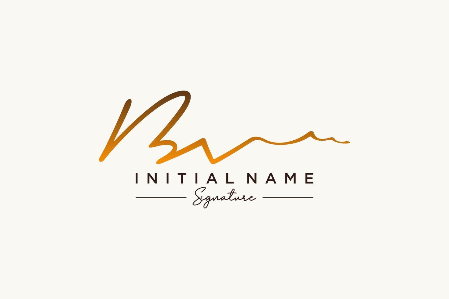 Initial BV signature logo template vector. Hand drawn Calligraphy lettering Vector illustration.