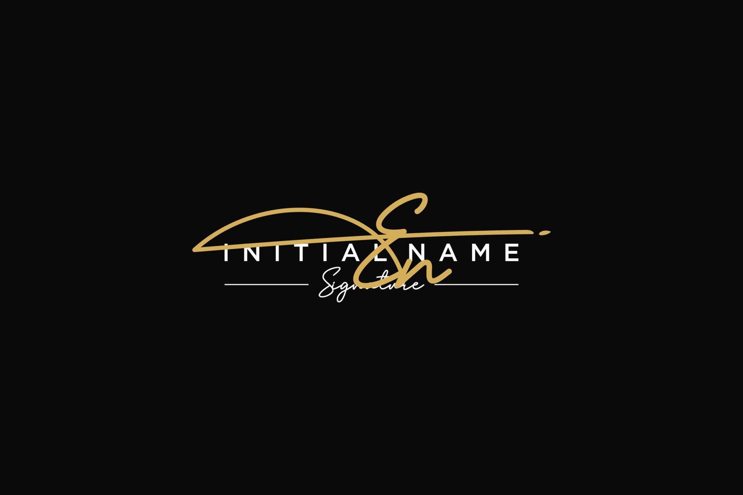 Initial EN signature logo template vector. Hand drawn Calligraphy lettering Vector illustration.