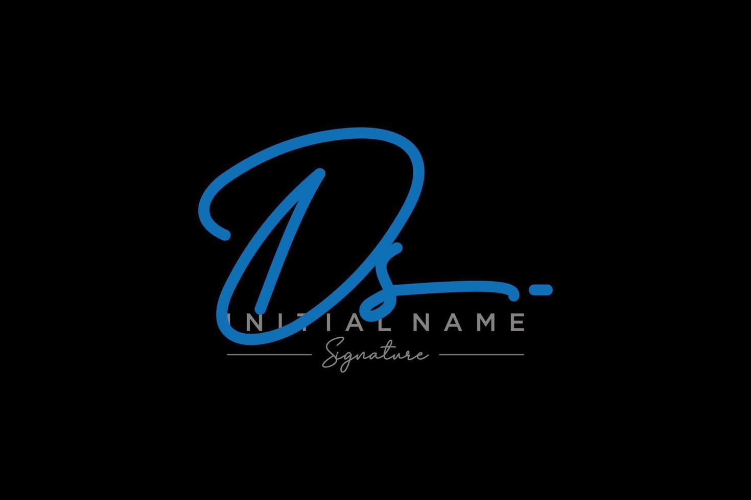 Initial DS signature logo template vector. Hand drawn Calligraphy lettering Vector illustration.