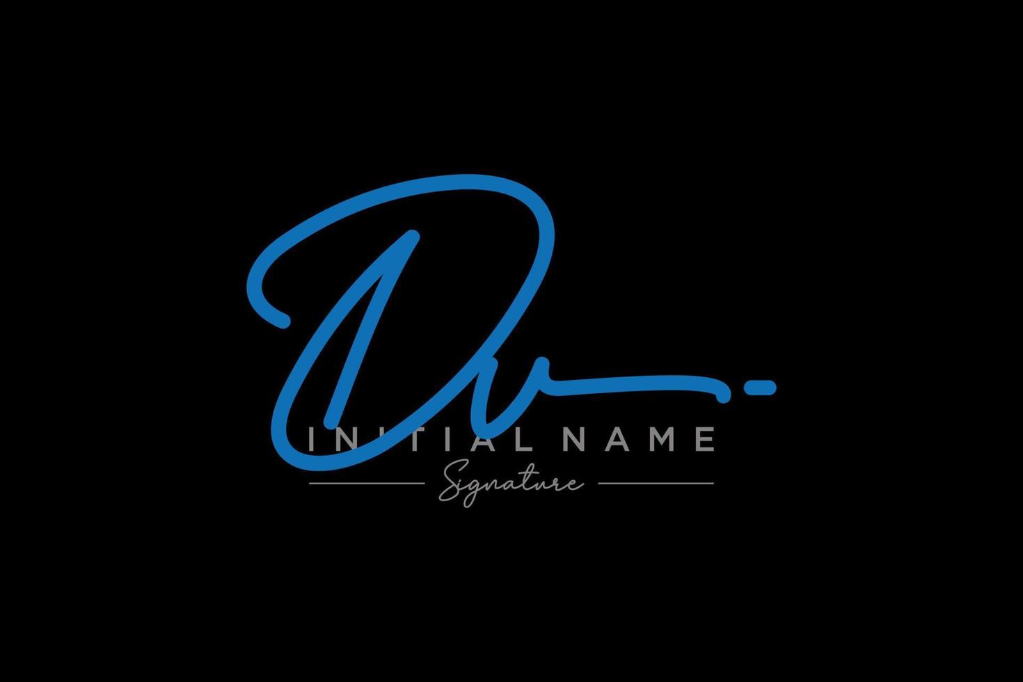 Initial DV signature logo template vector. Hand drawn Calligraphy lettering Vector illustration.