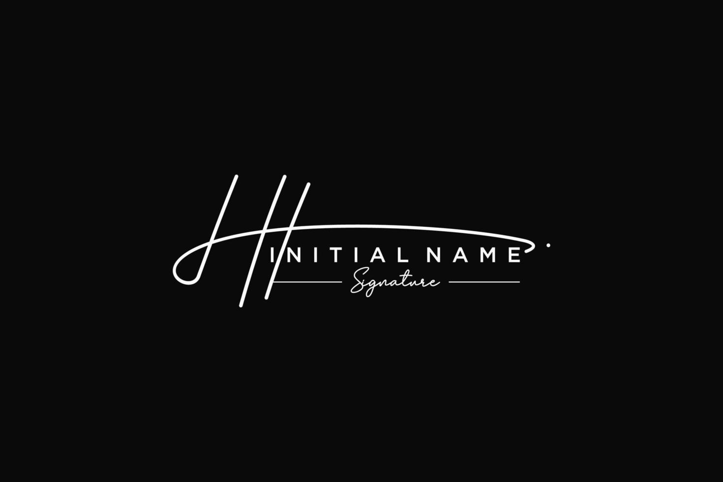 Initial HI signature logo template vector. Hand drawn Calligraphy lettering Vector illustration.