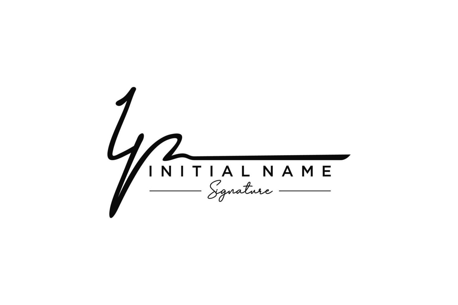 Initial IP signature logo template vector. Hand drawn Calligraphy lettering Vector illustration.