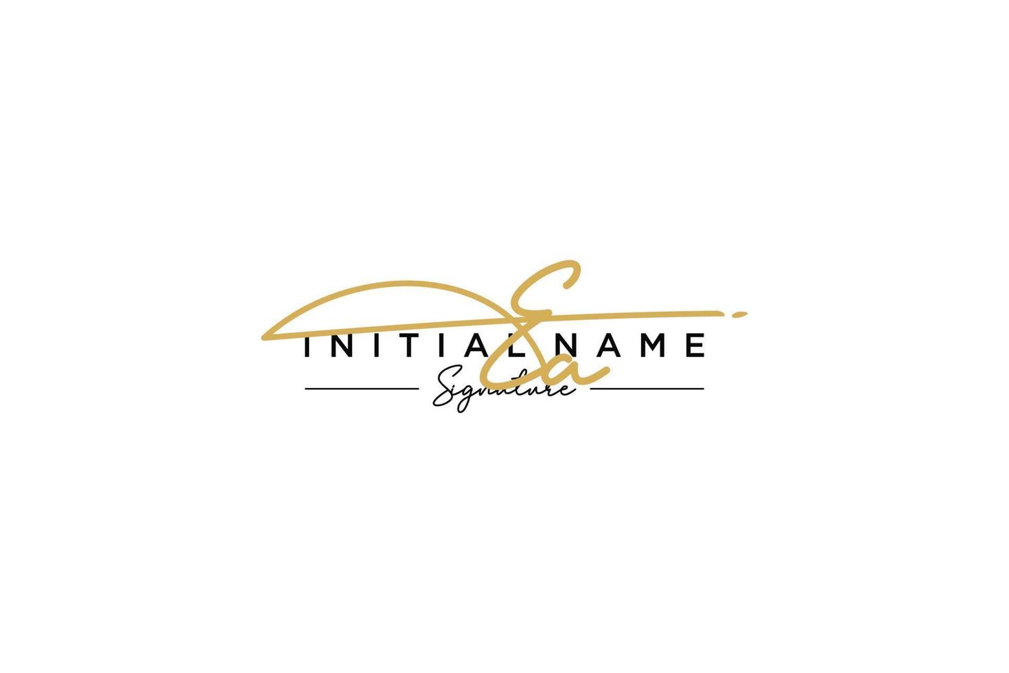 Initial EA signature logo template vector. Hand drawn Calligraphy lettering Vector illustration.