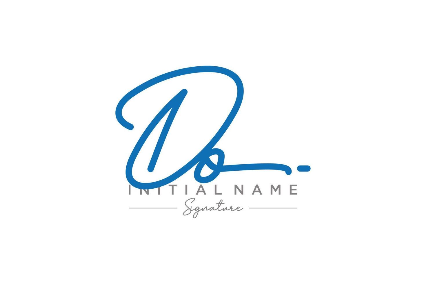 Initial DO signature logo template vector. Hand drawn Calligraphy lettering Vector illustration.