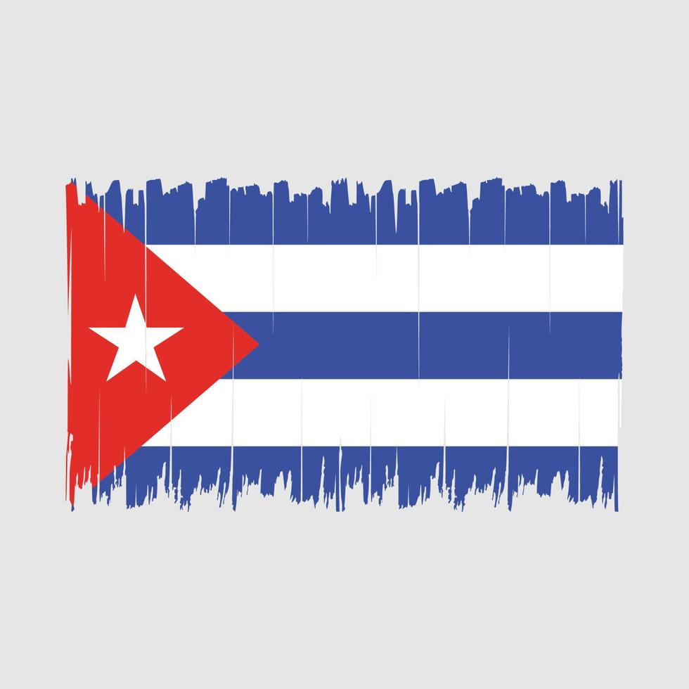 Cuba Flag Brush vector