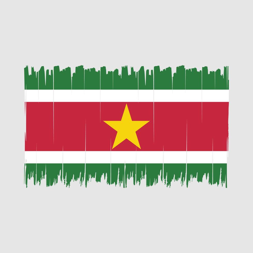 Suriname Flag Brush vector