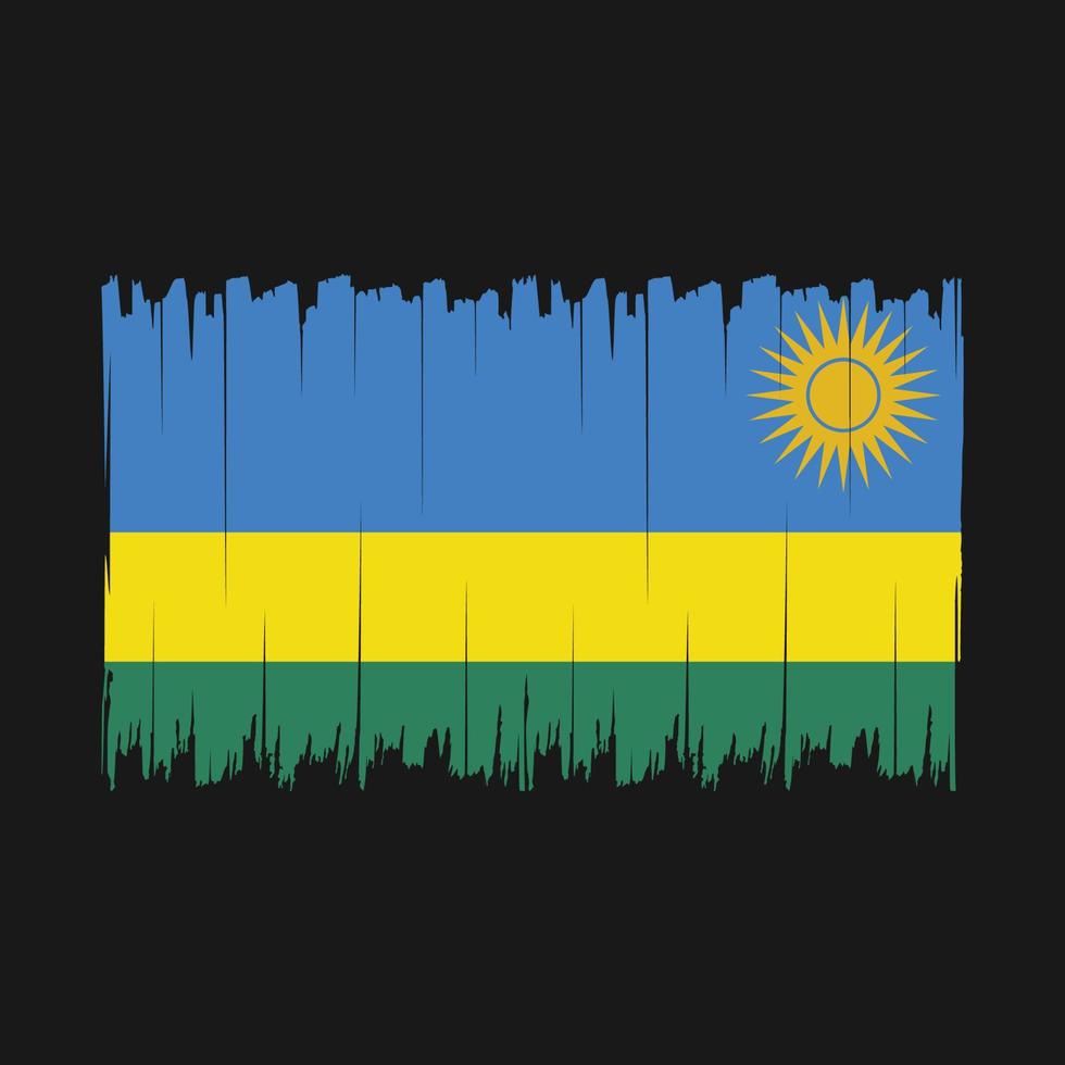 Rwanda Flag Brush vector