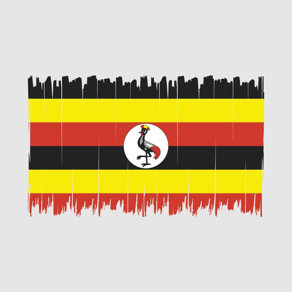 Uganda Flag Brush vector