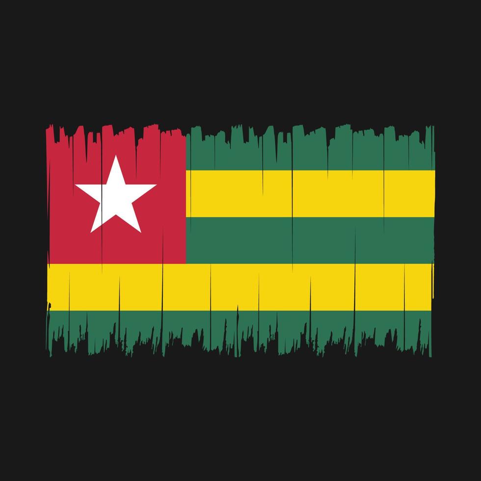 Togo Flag Brush vector