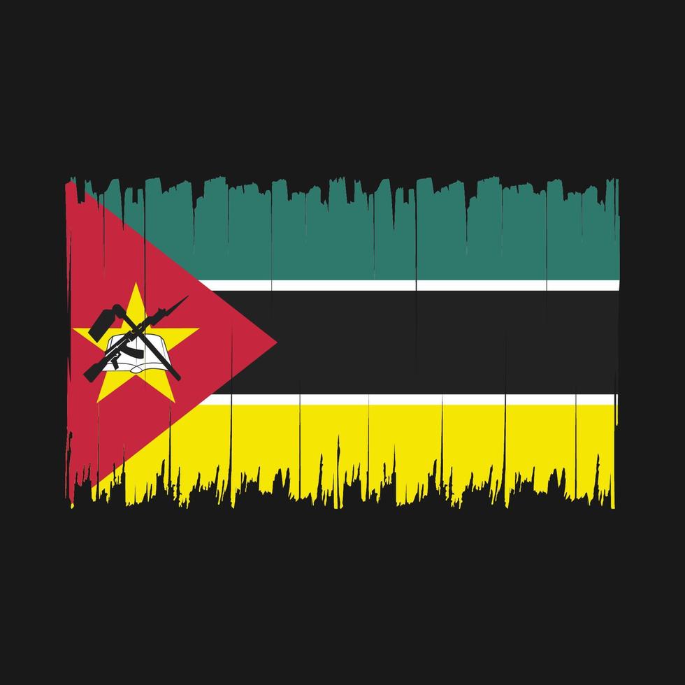 Mozambique Flag Brush vector