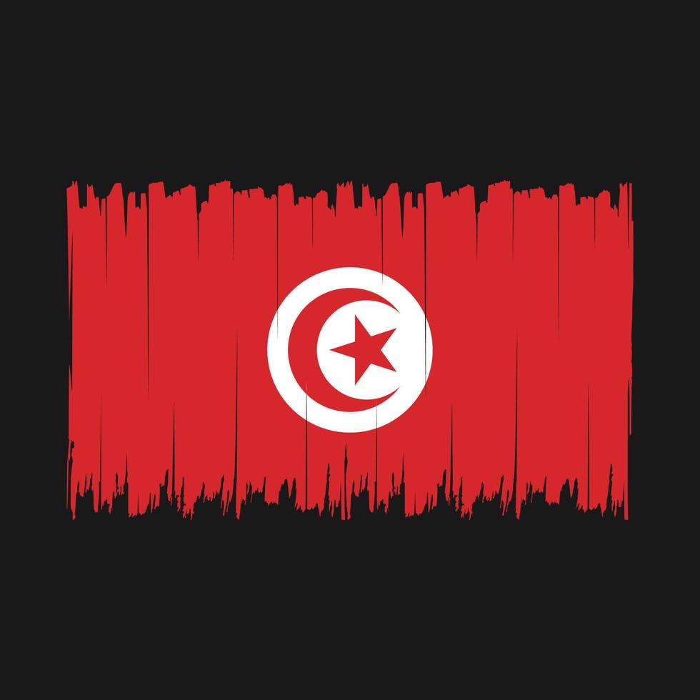 Tunisia Flag Brush vector