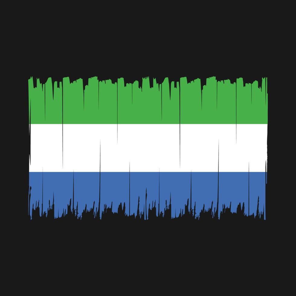 Sierra Leone Flag Brush vector