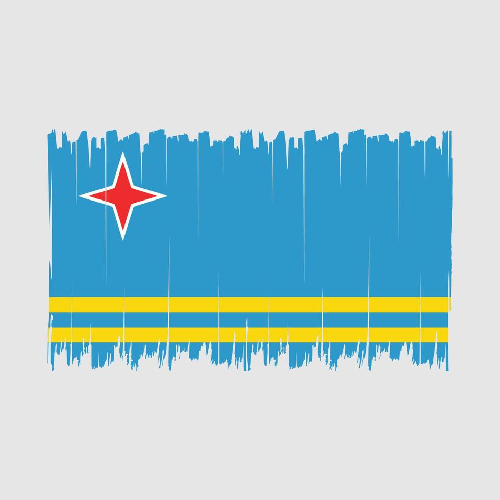 Aruba Flag Brush vector