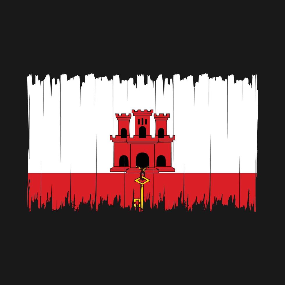 Gibraltar Flag Brush vector