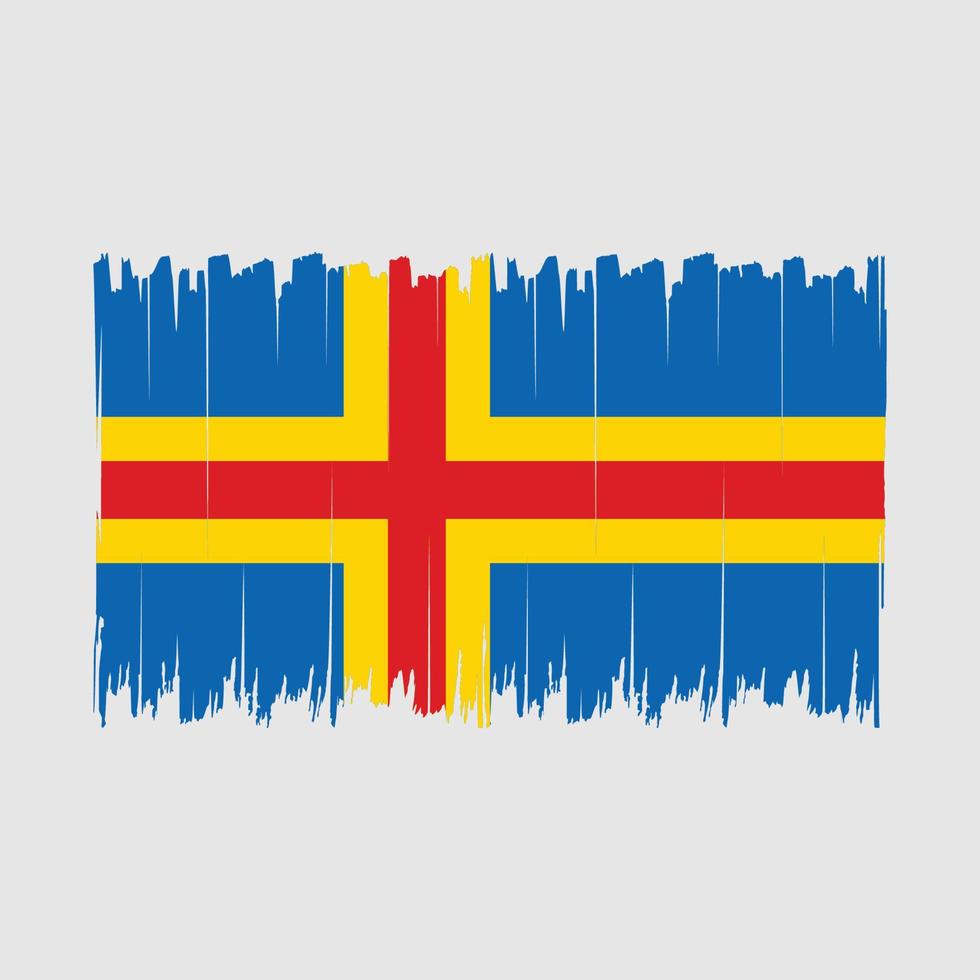 Aland Islands Flag Brush vector