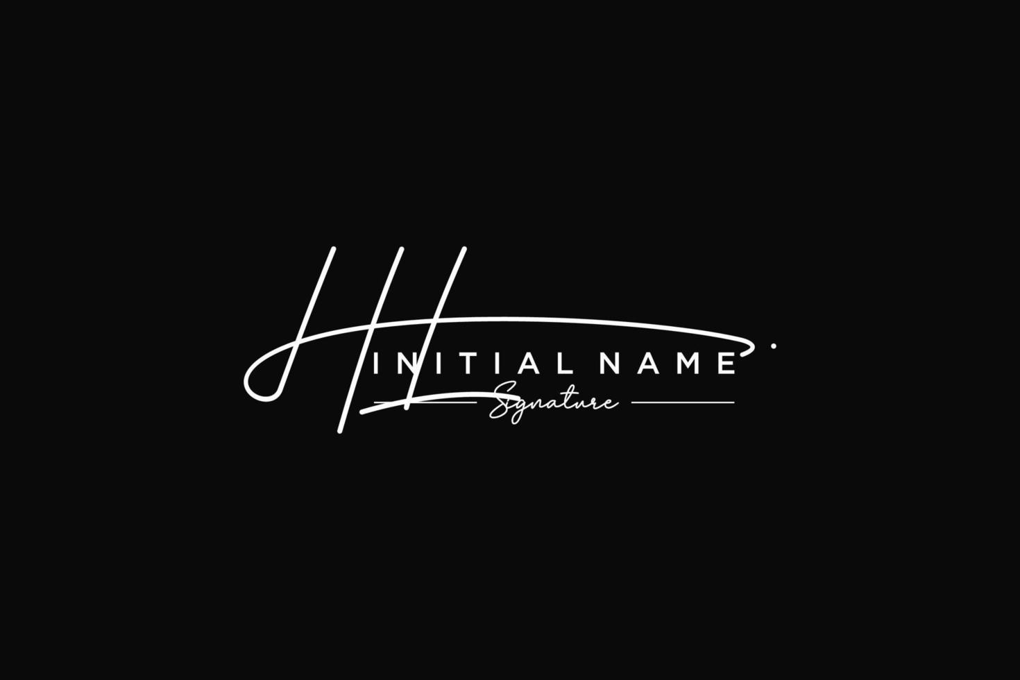 Initial HL signature logo template vector. Hand drawn Calligraphy lettering Vector illustration.