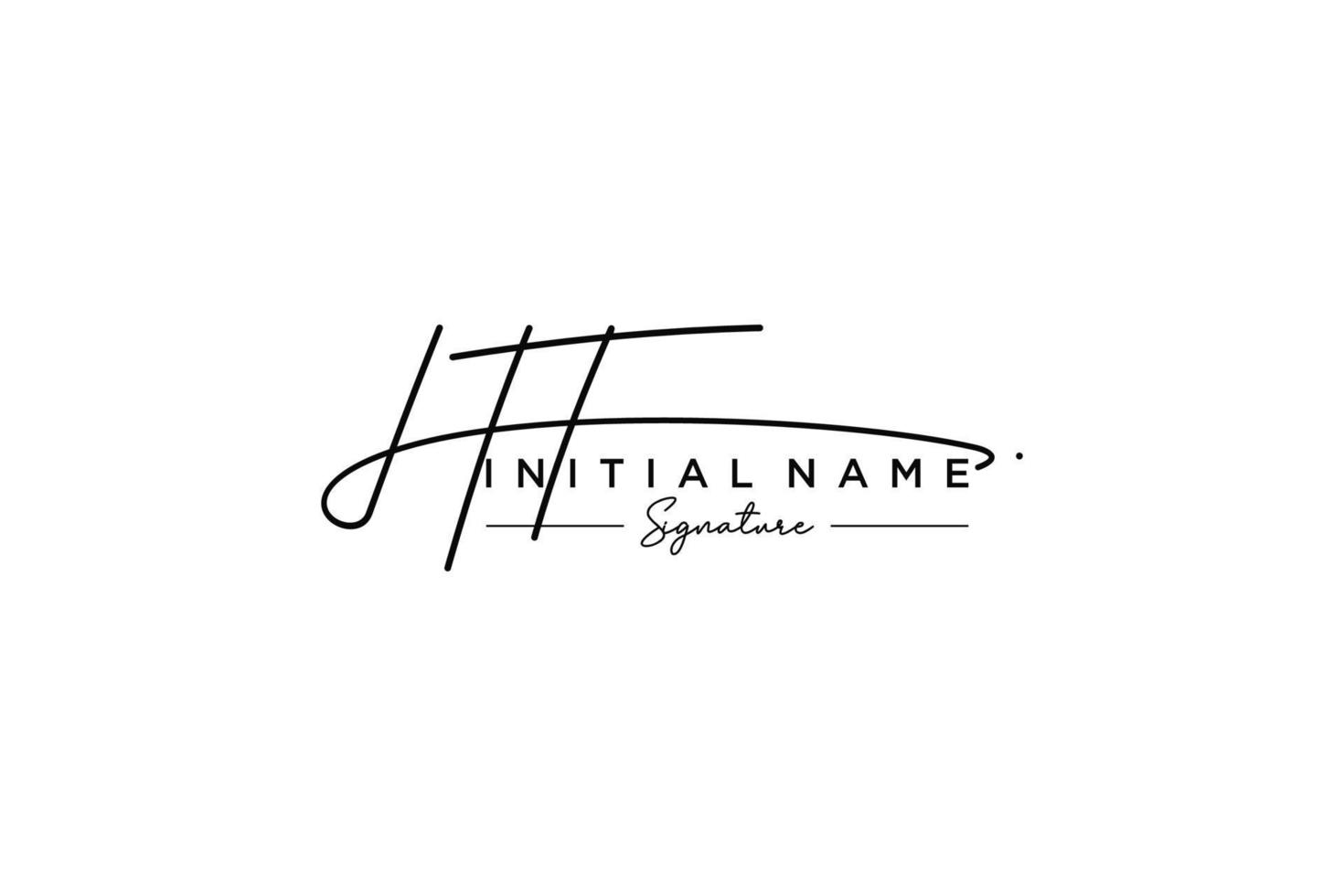 vector de plantilla de logotipo de firma ht inicial. ilustración de vector de letras de caligrafía dibujada a mano.