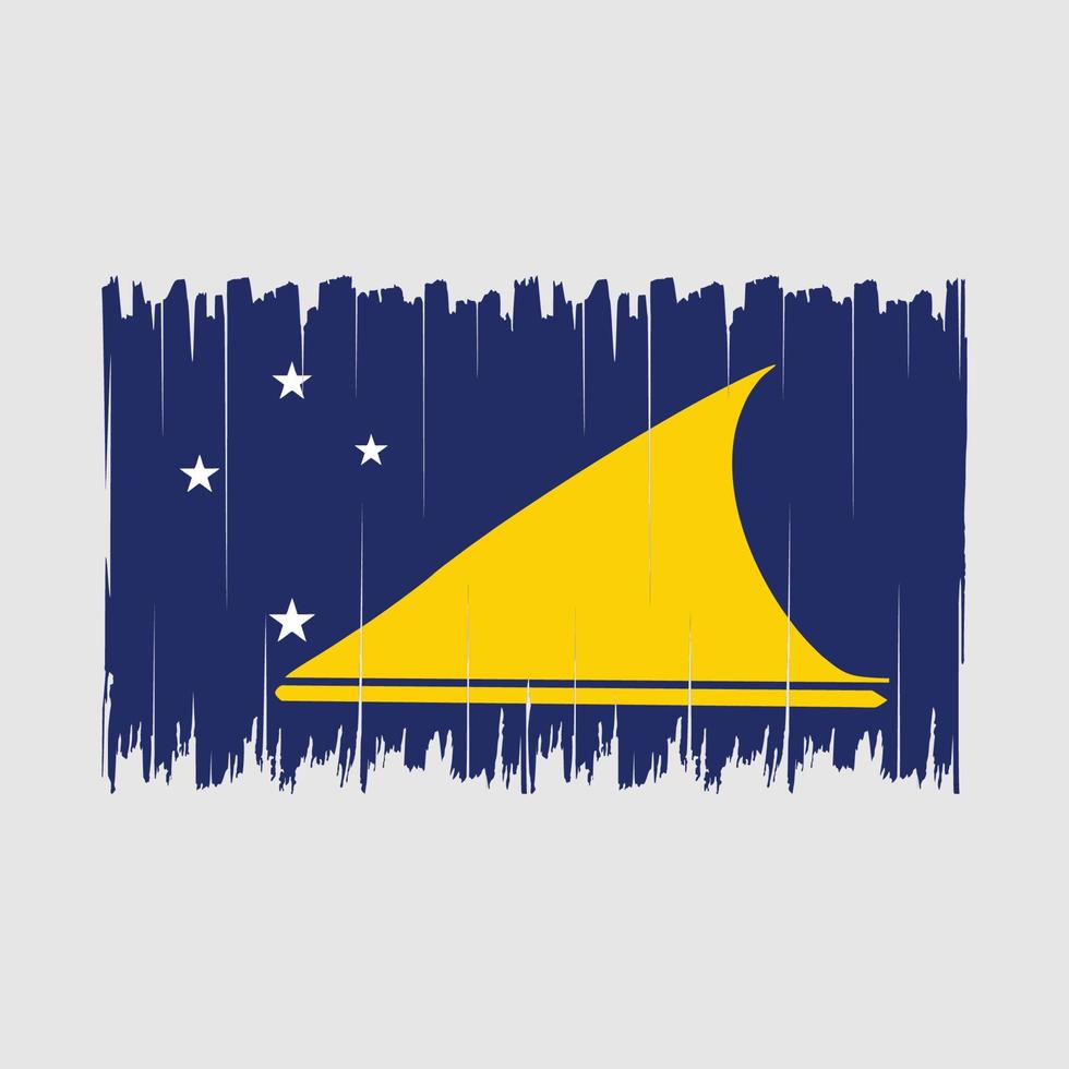Tokelau Flag Brush vector