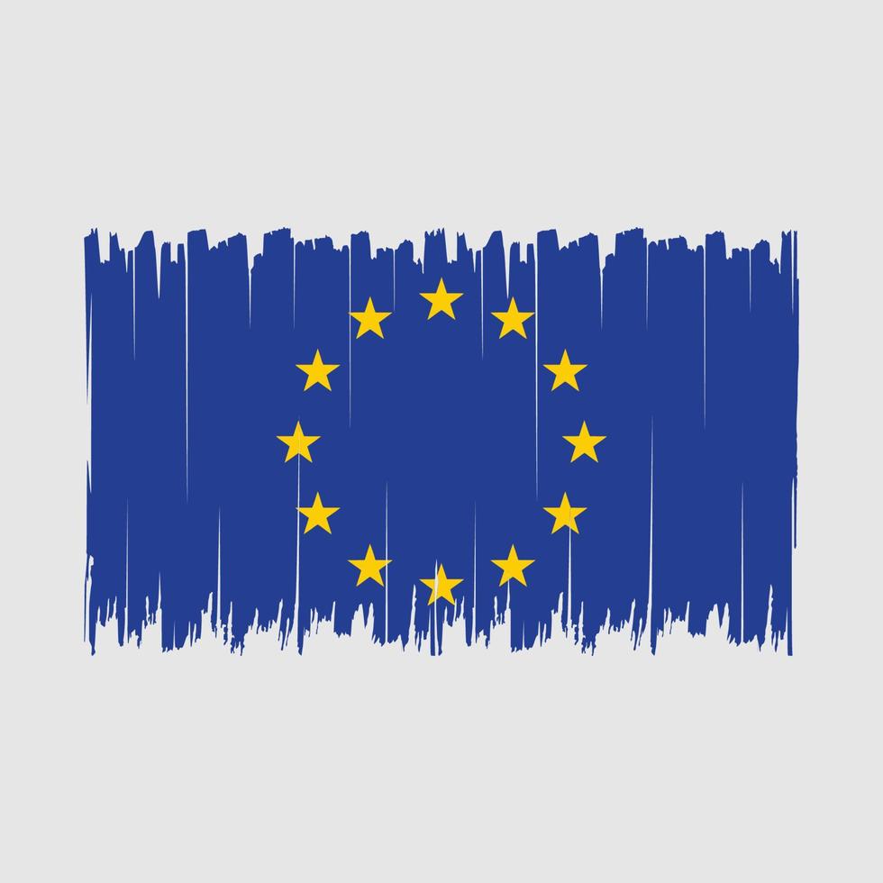 cepillo de bandera europea vector