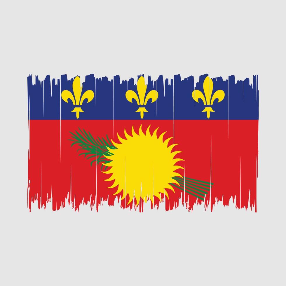 Guadeloupe Flag Brush vector