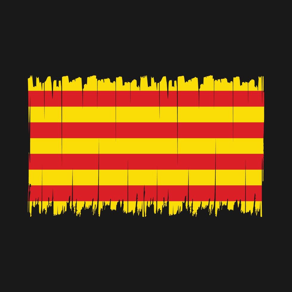 cepillo de la bandera de cataluña vector