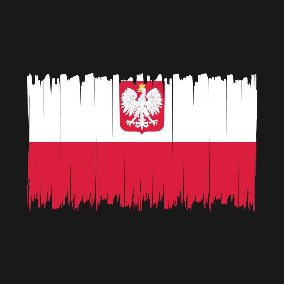 Poland Flag Brush vector