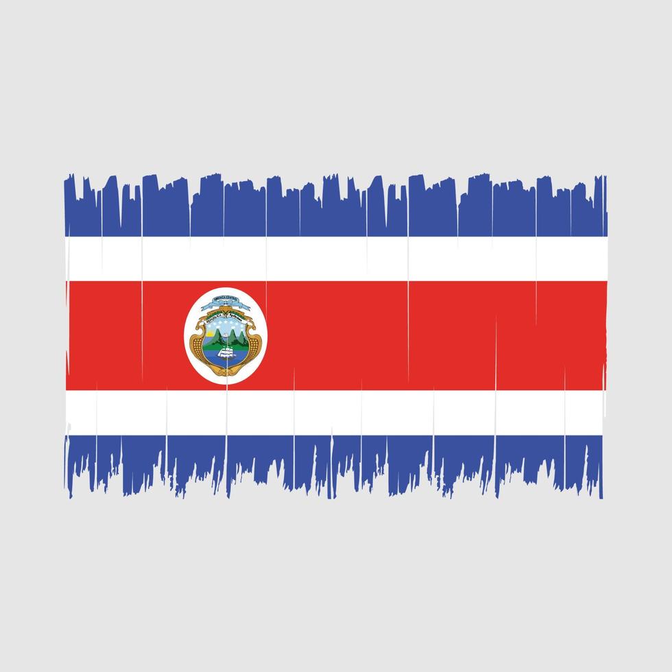 Costa Rica Flag Brush vector