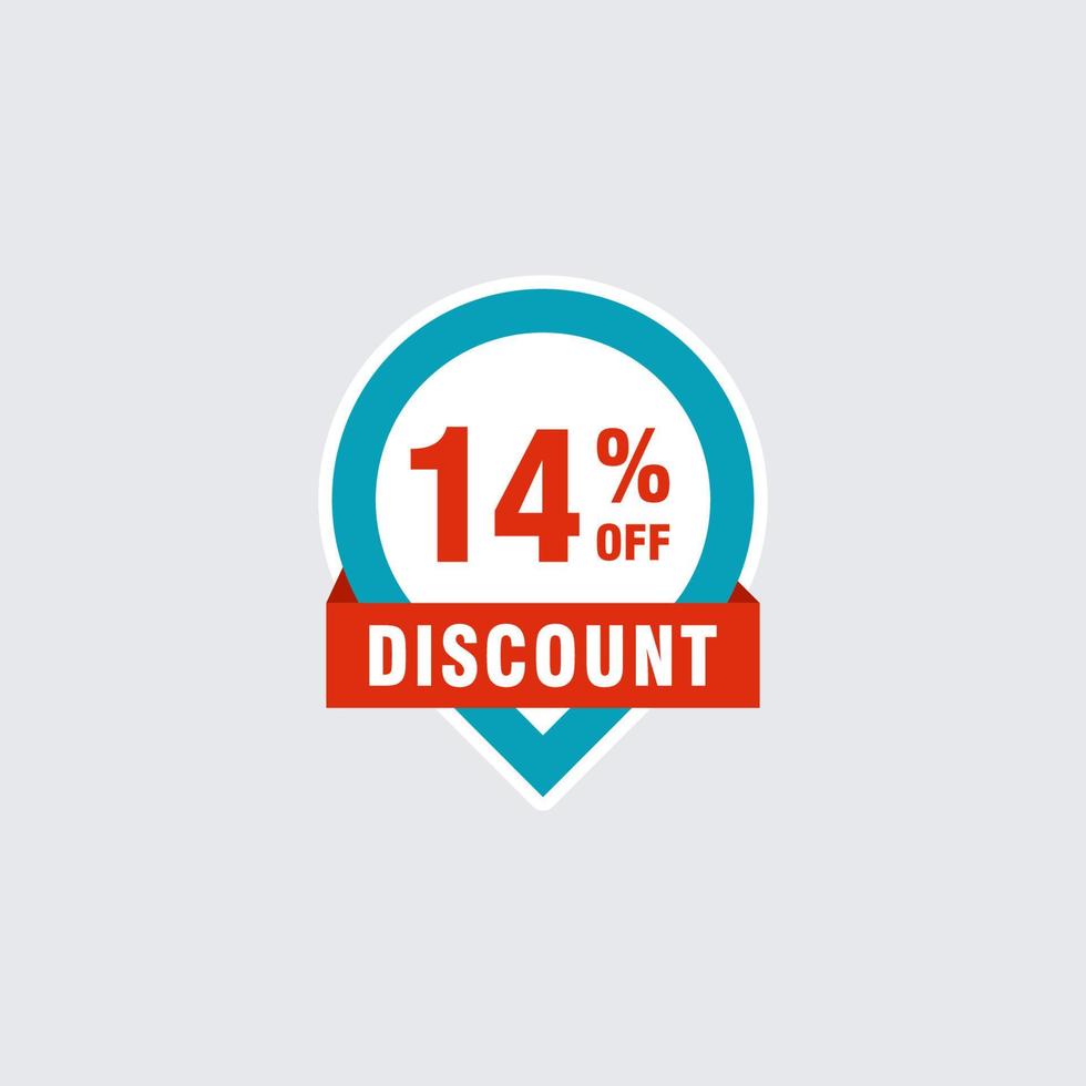 14 discount, Sales Vector badges for Labels, , Stickers, Banners, Tags, Web Stickers, New offer. Discount origami sign banner.