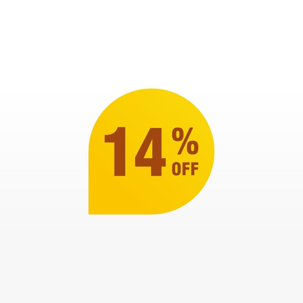 14 discount, Sales Vector badges for Labels, , Stickers, Banners, Tags, Web Stickers, New offer. Discount origami sign banner.