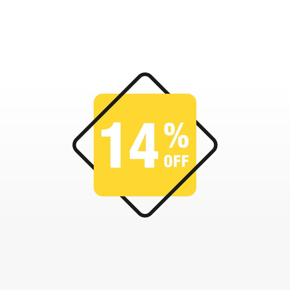 14 discount, Sales Vector badges for Labels, , Stickers, Banners, Tags, Web Stickers, New offer. Discount origami sign banner.
