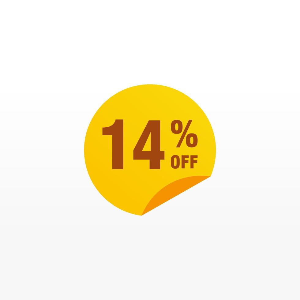 14 discount, Sales Vector badges for Labels, , Stickers, Banners, Tags, Web Stickers, New offer. Discount origami sign banner.