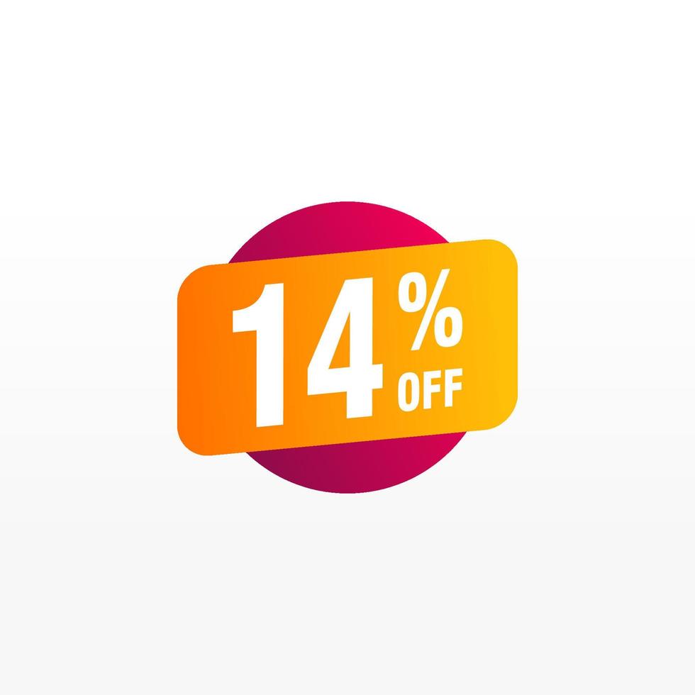 14 discount, Sales Vector badges for Labels, , Stickers, Banners, Tags, Web Stickers, New offer. Discount origami sign banner.