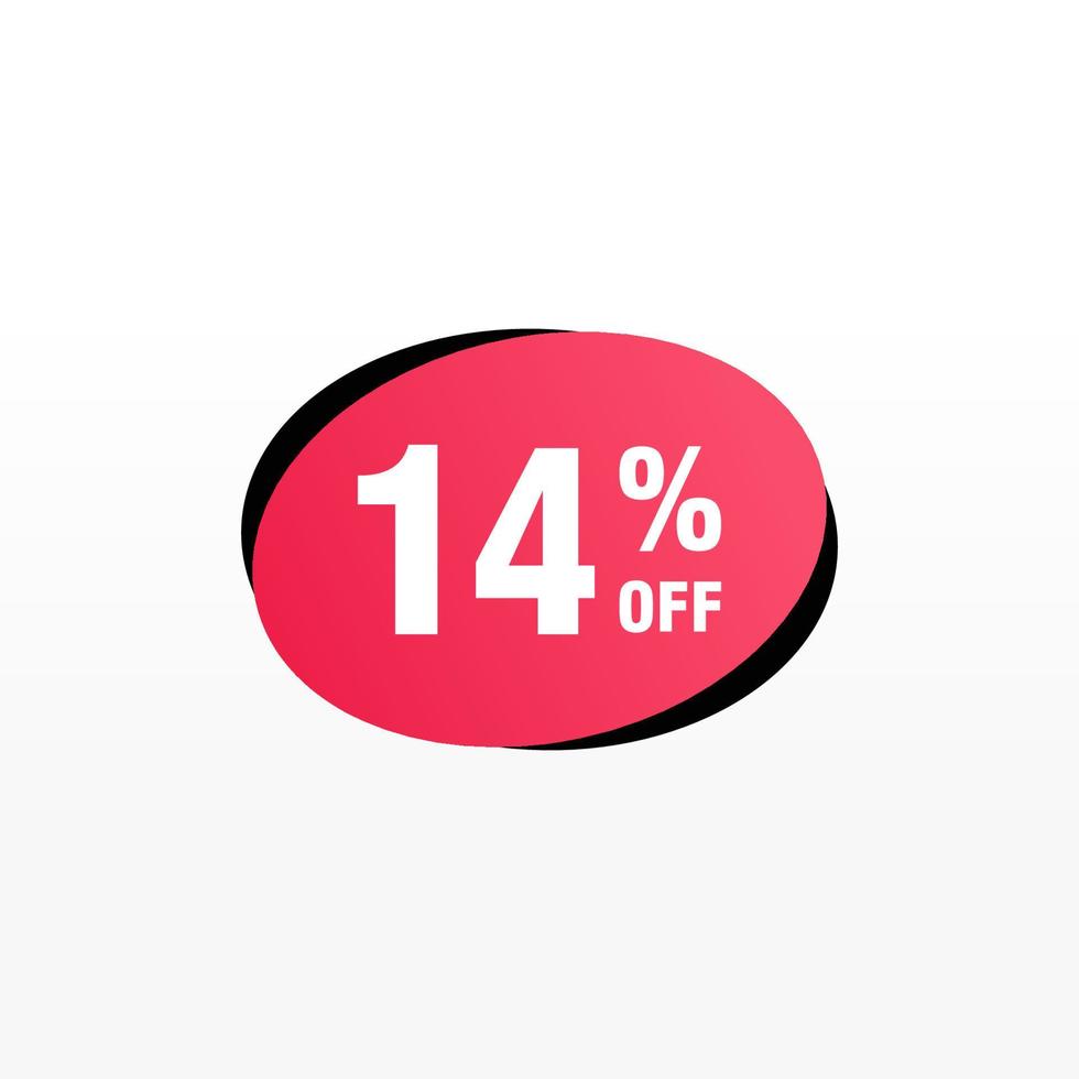 14 discount, Sales Vector badges for Labels, , Stickers, Banners, Tags, Web Stickers, New offer. Discount origami sign banner.