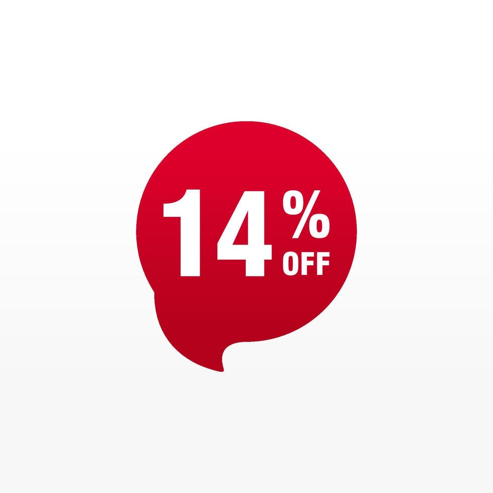 14 discount, Sales Vector badges for Labels, , Stickers, Banners, Tags, Web Stickers, New offer. Discount origami sign banner.