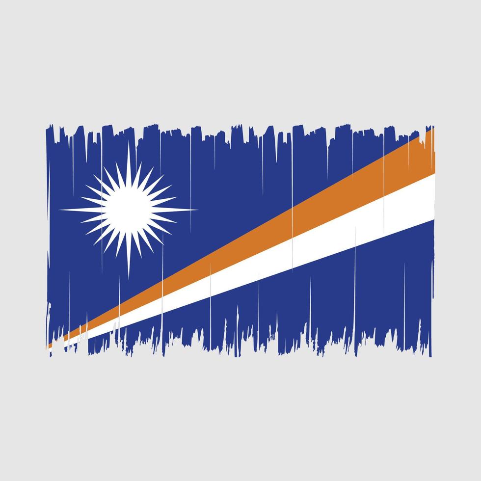 Marshall Islands Flag Brush vector