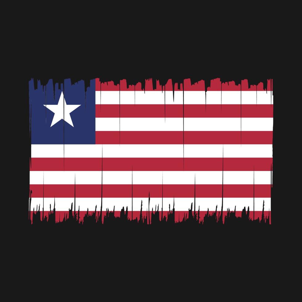 Liberia Flag Brush vector