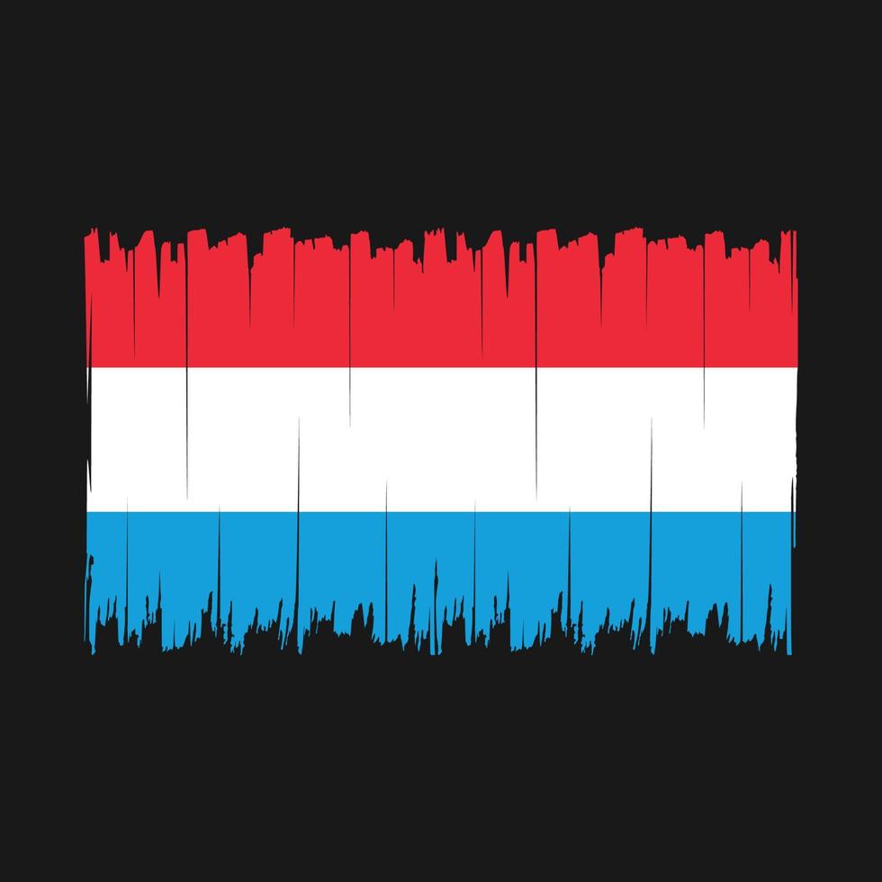 Luxembourg Flag Brush Vector