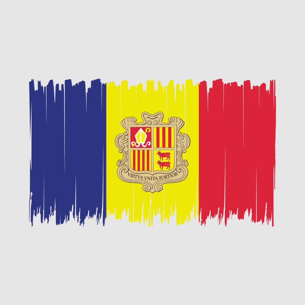 Andorra Flag Brush vector