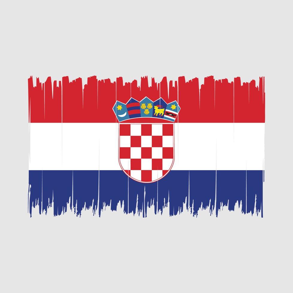 Croatia Flag Brush vector