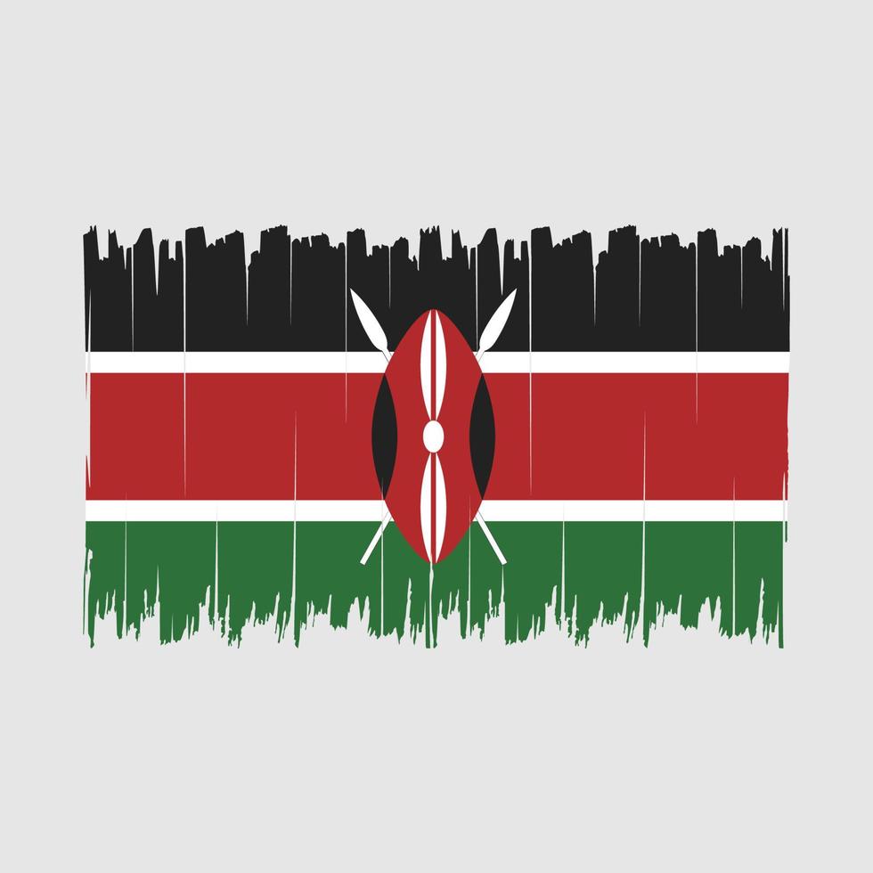 Kenya Flag Brush vector