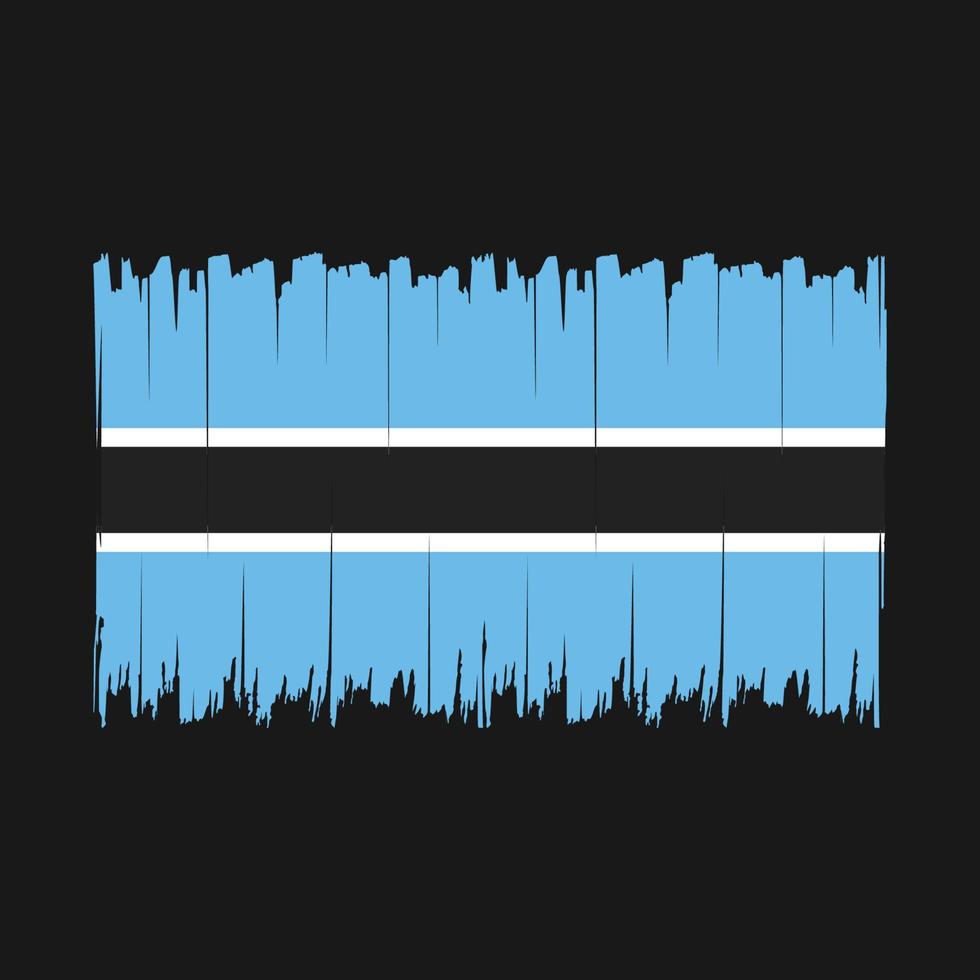 Botswana Flag Brush vector
