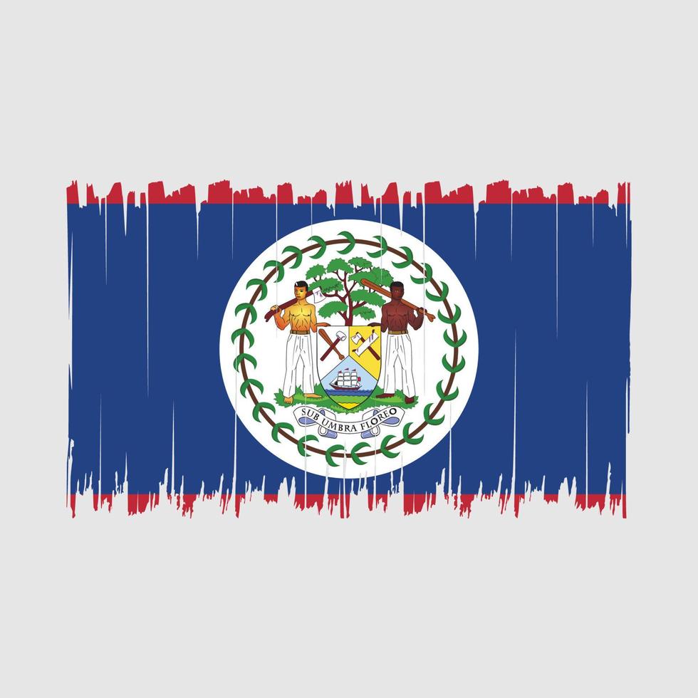 cepillo de bandera de belice vector