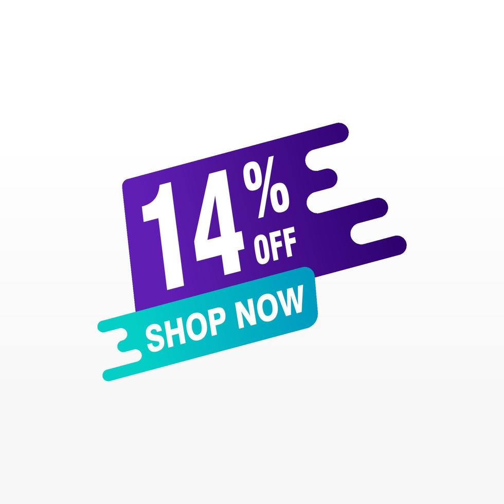 14 discount, Sales Vector badges for Labels, , Stickers, Banners, Tags, Web Stickers, New offer. Discount origami sign banner.
