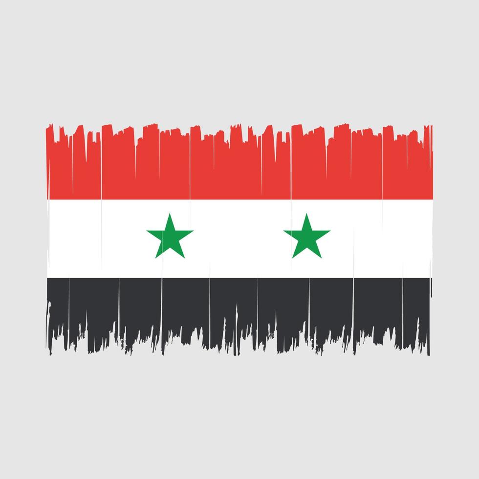 Syria Flag Brush Vector