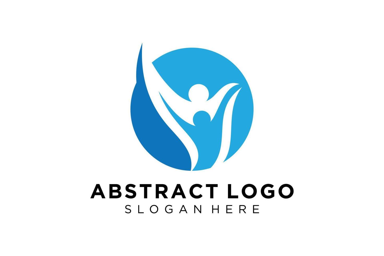 colección de logotipos de personas y familias abstractas vectoriales, iconos de personas, plantilla de logotipo de salud, símbolo de cuidado. vector